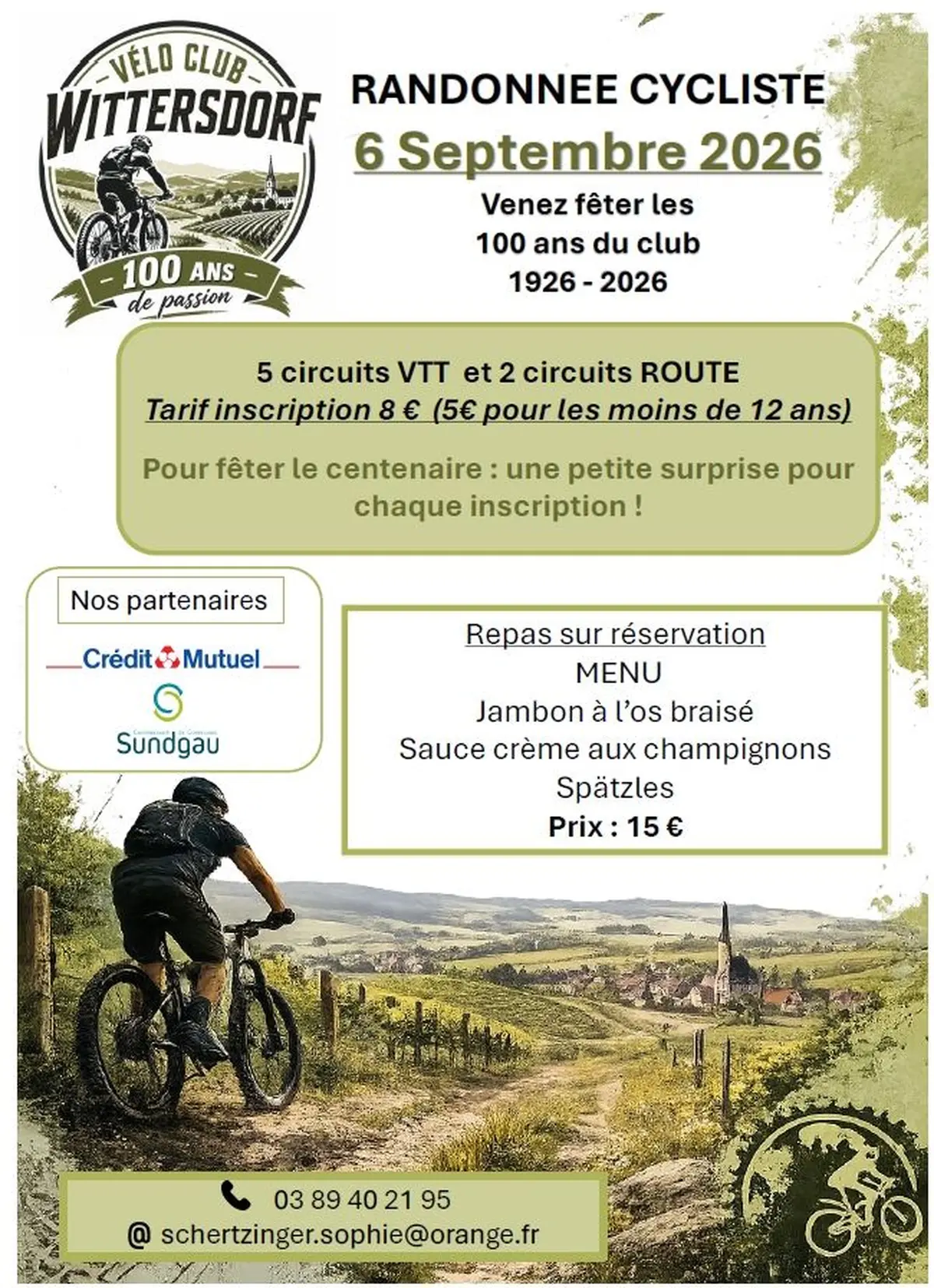 42ème Rando VTT et cyclo de Wittersdorf