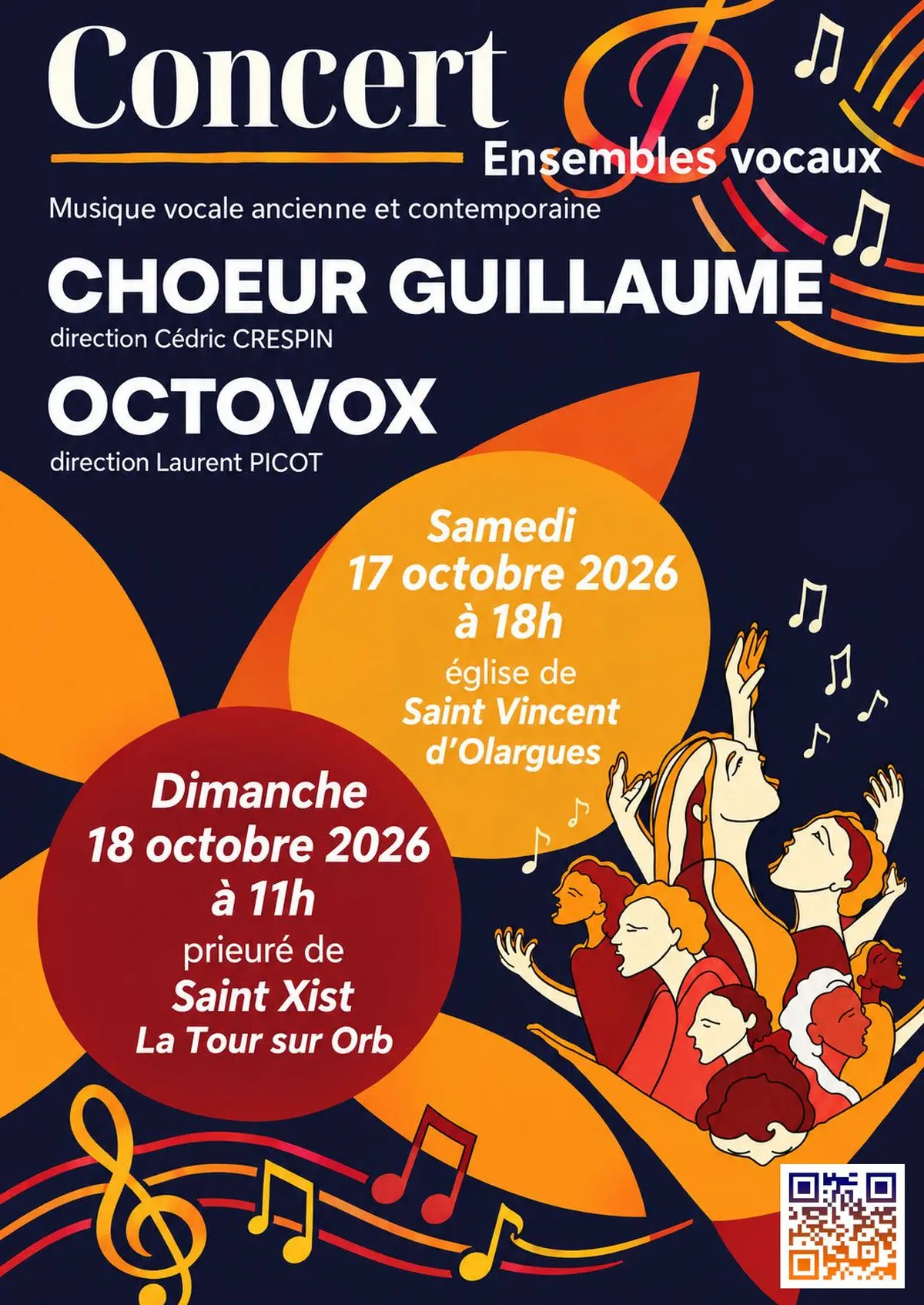 Concert de l'ensemble vocal OCTOVOX et du Chœur Guillaume