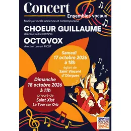 Concert de l'ensemble vocal OCTOVOX et du Chœur Guillaume