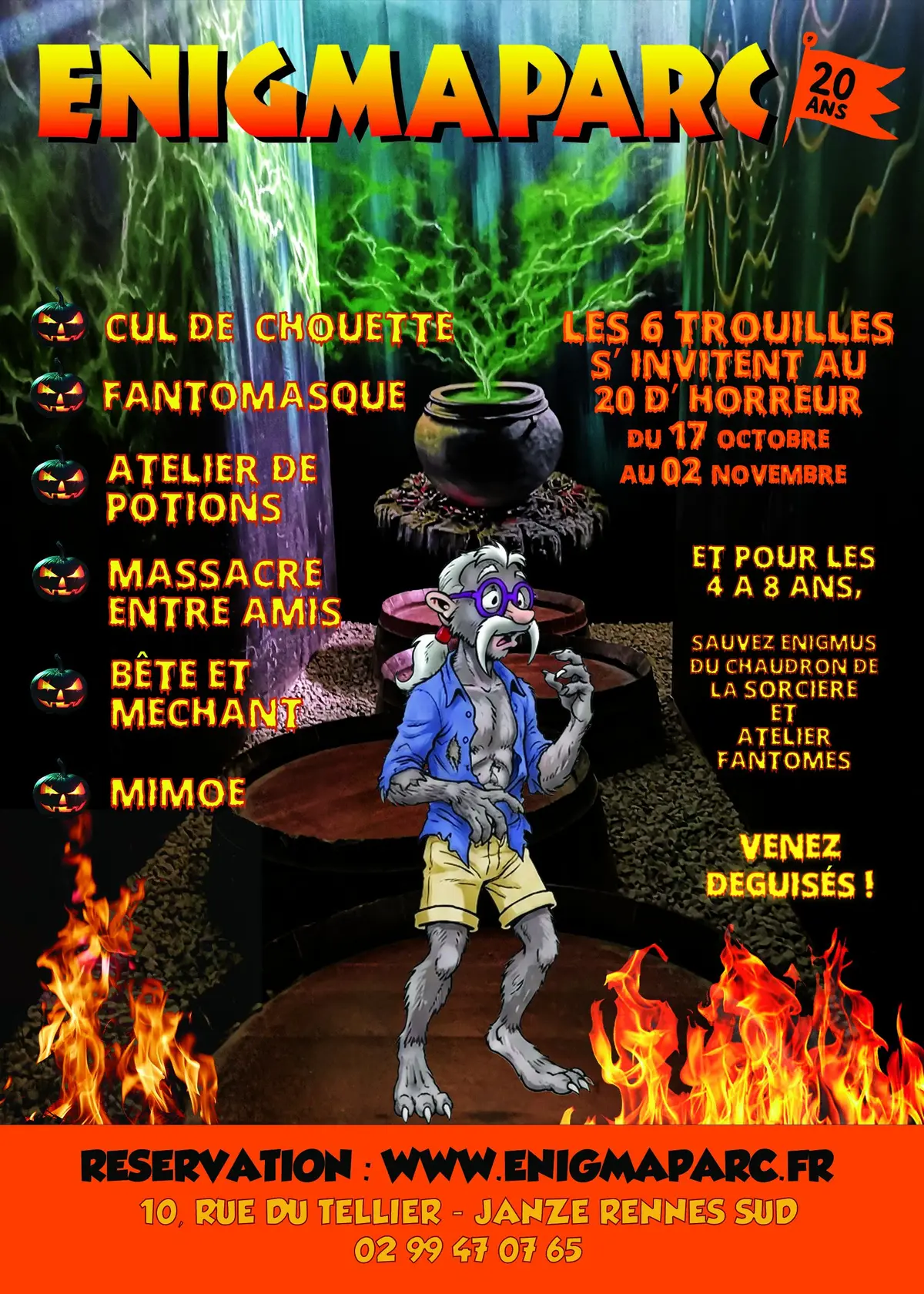 Bon Plan Toussaint : pour Halloween, les 6 trouilles s'invitent au 20 d'horreur