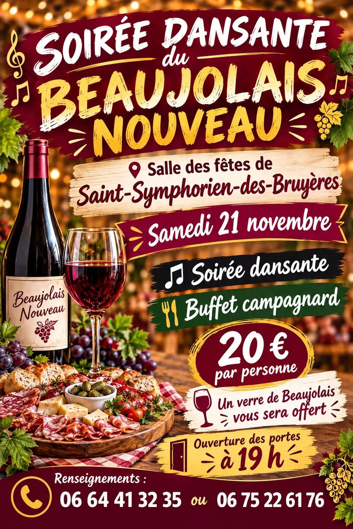 repas dansant beaujolais nouveau