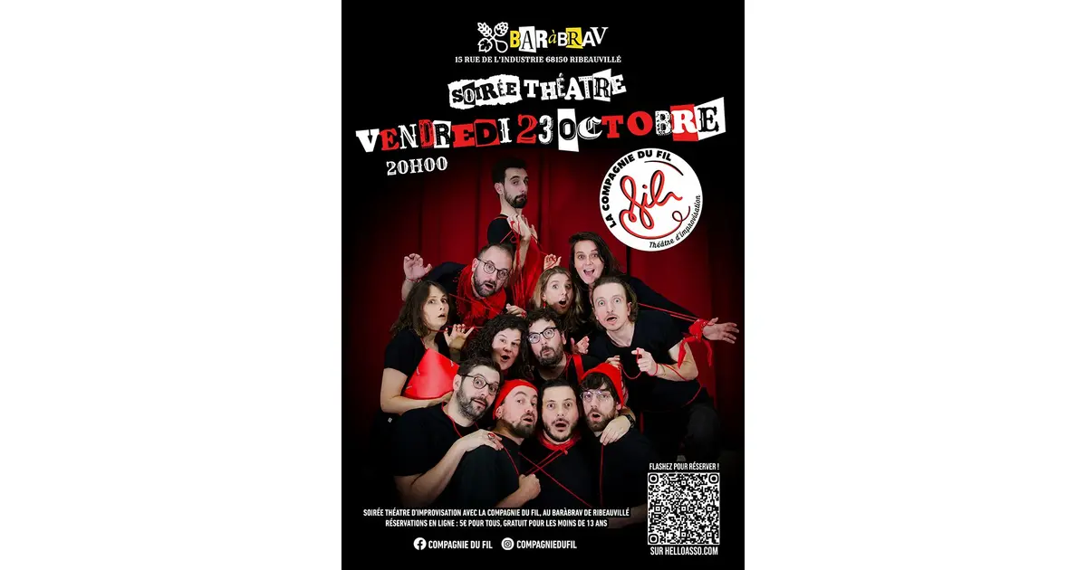 Soirée Théatre d'improvisation avec la Compagnie du Fil