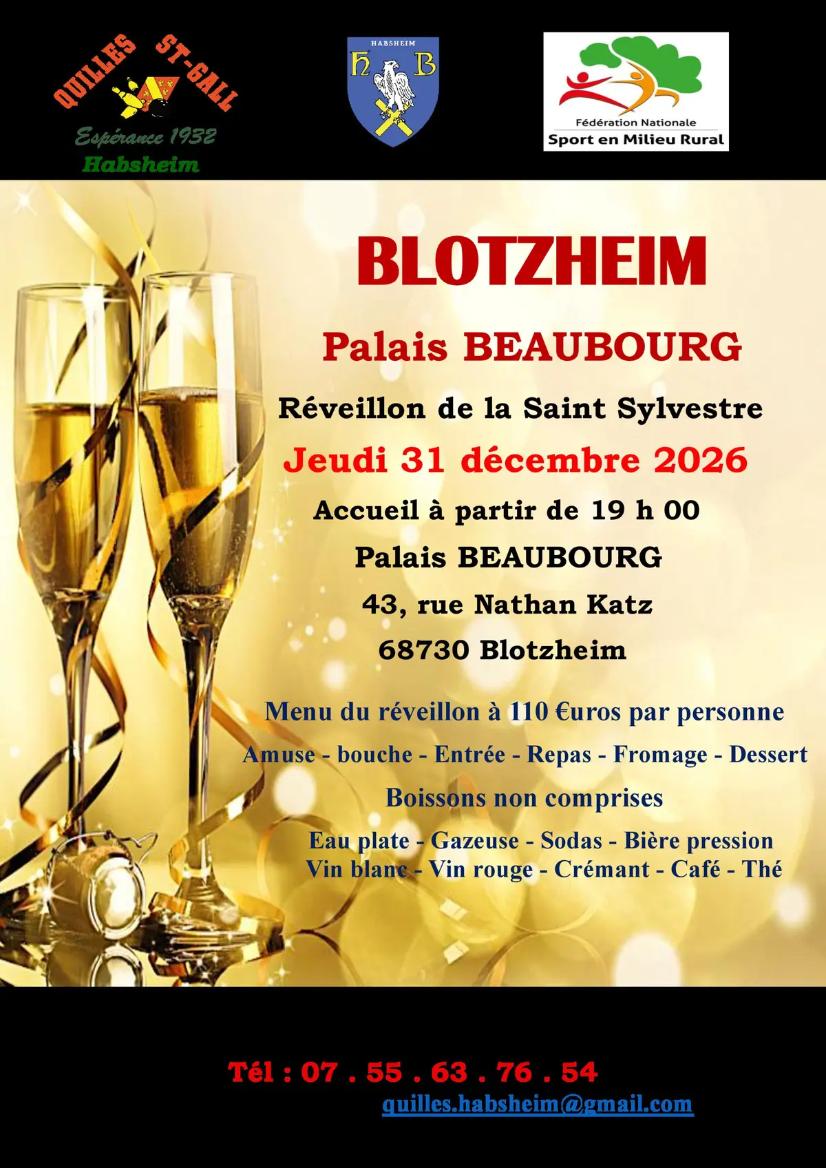 Réveillon 2026 - BLOTZHEIM 