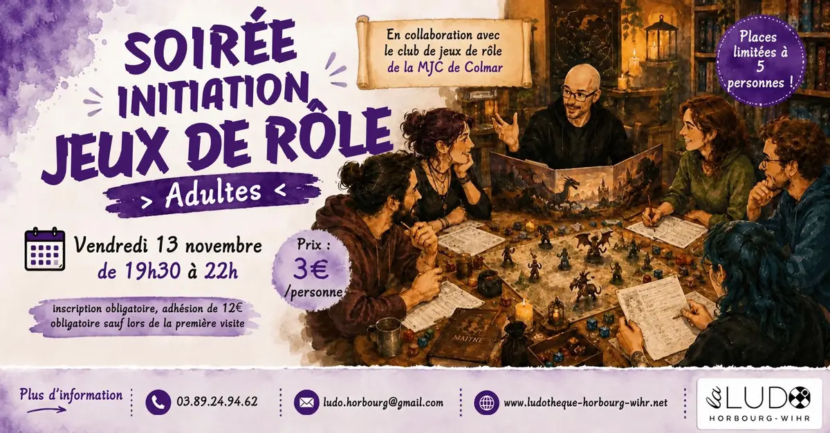 Soirée Initiation aux jeux de rôle