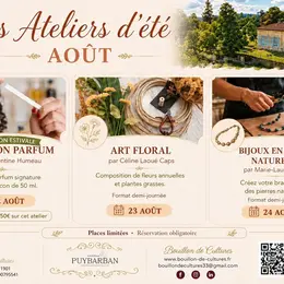 Les Ateliers du mois d'Août 