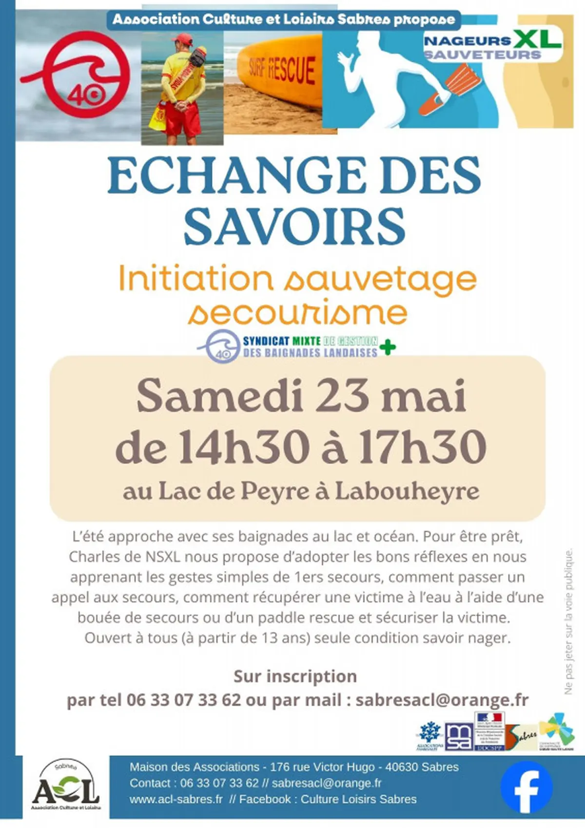 Echange des savoirs : initiation Sauvetage secourisme