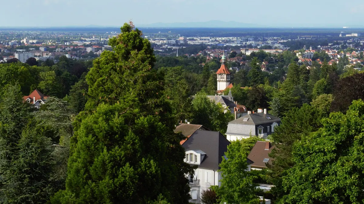 Vue sur Mulhouse depuis le Belvédère
