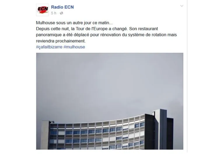 ECN : la Tour de l'Europe de Mulhouse sans son restaurant panoramique