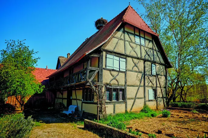 Une maison alsacienne à colombages typiques