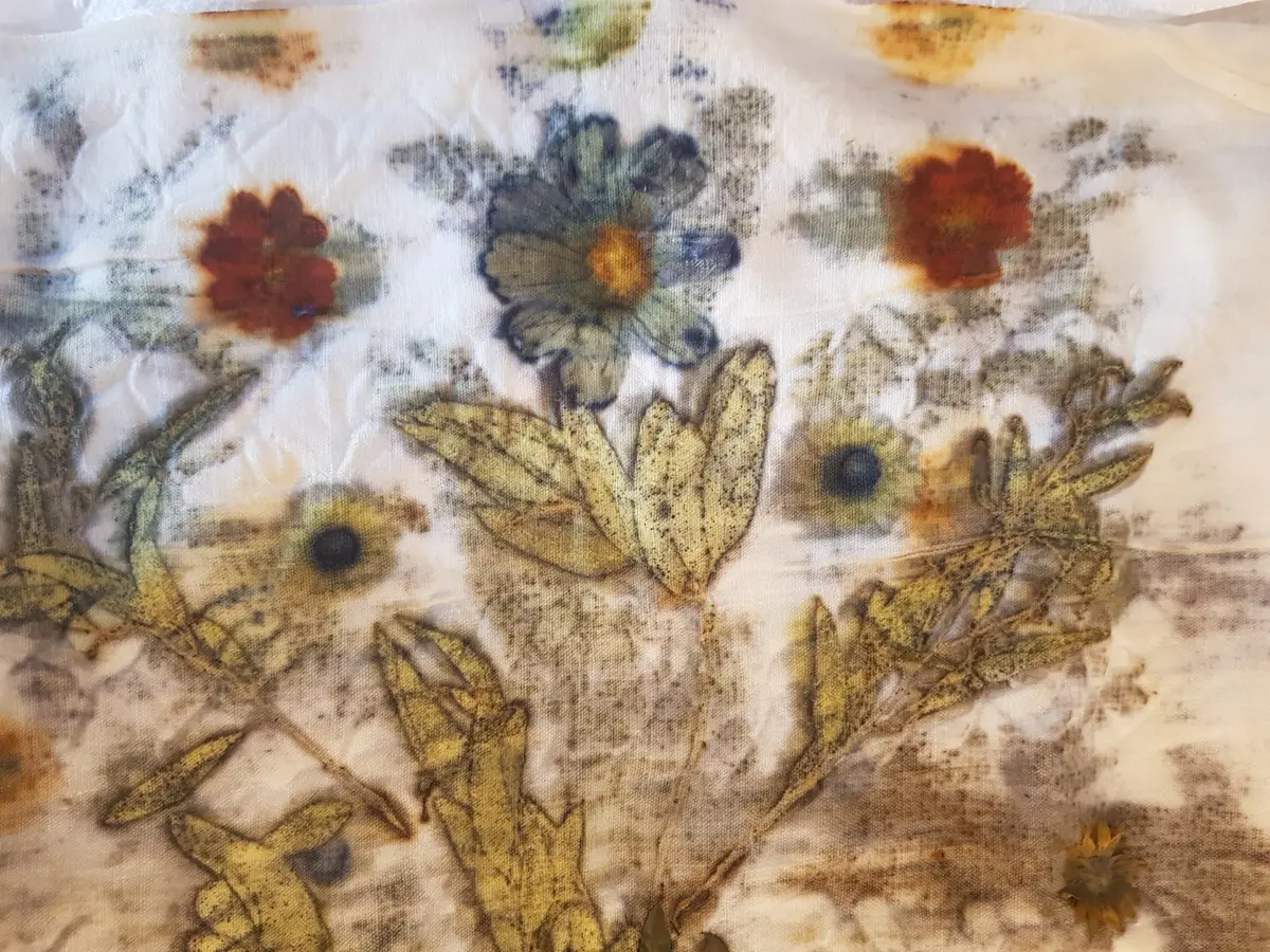 Ecoprint: Stage d’initiation aux couleurs et empreintes végétales sur textile de coton - Stage de 6h
