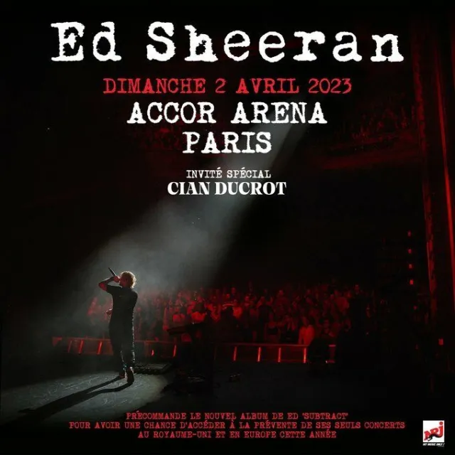 Ed Sheeran en concert à l\'Accor Arena en 2023