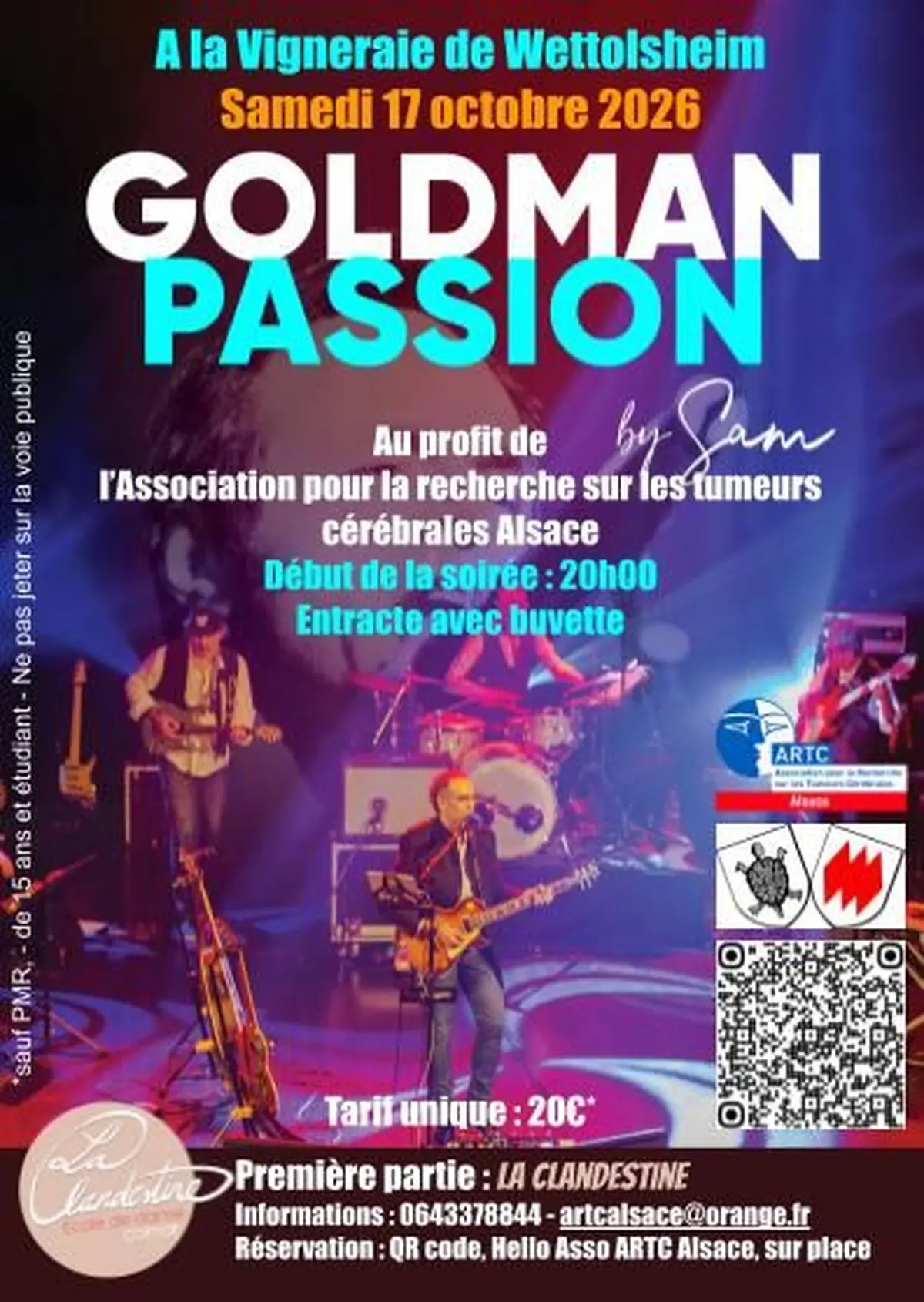 Concert Solidaire : Goldman Passion + La Clandestine