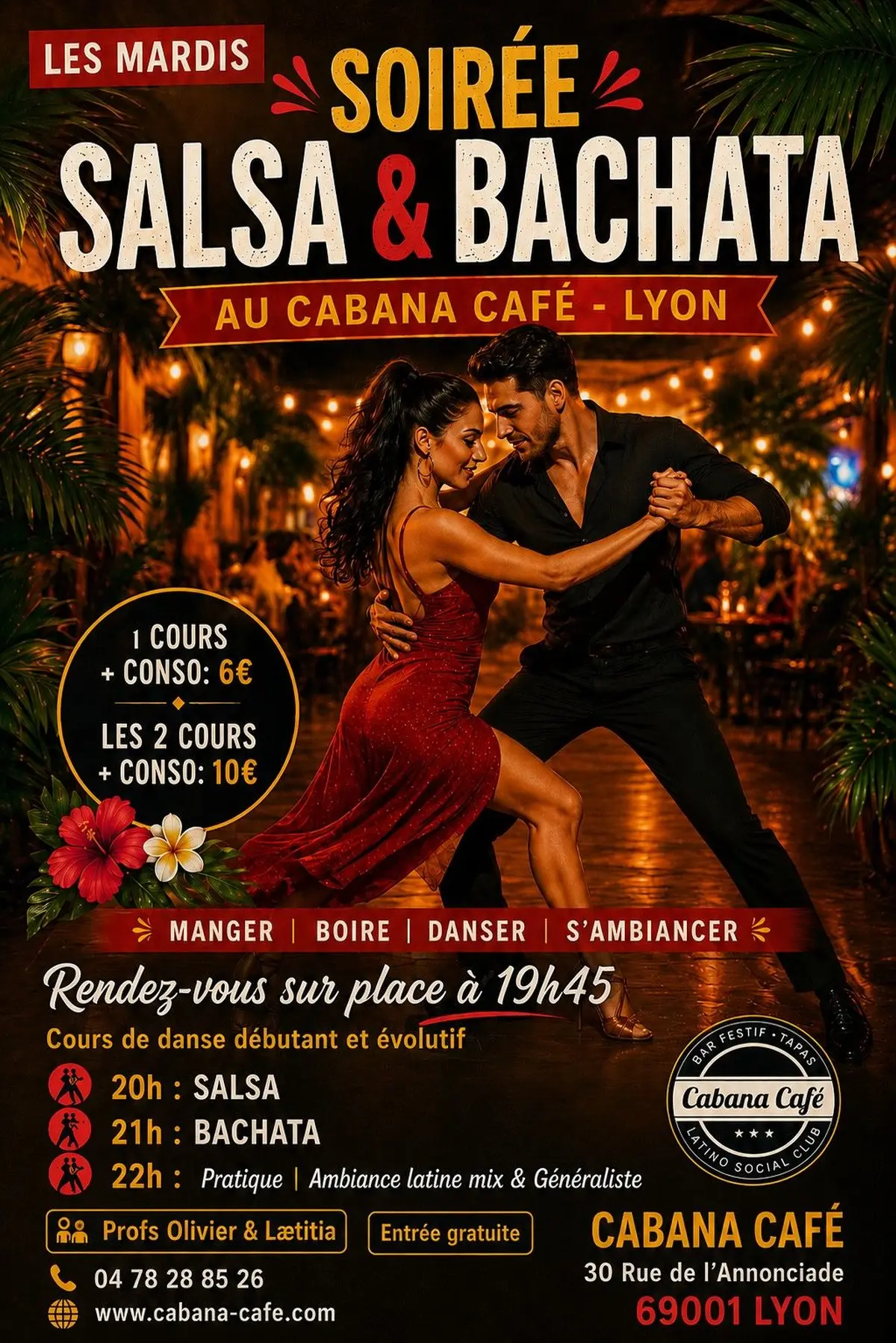 Afterwork Tapas | Cours Salsa & Bachata (débutant) | Soirée