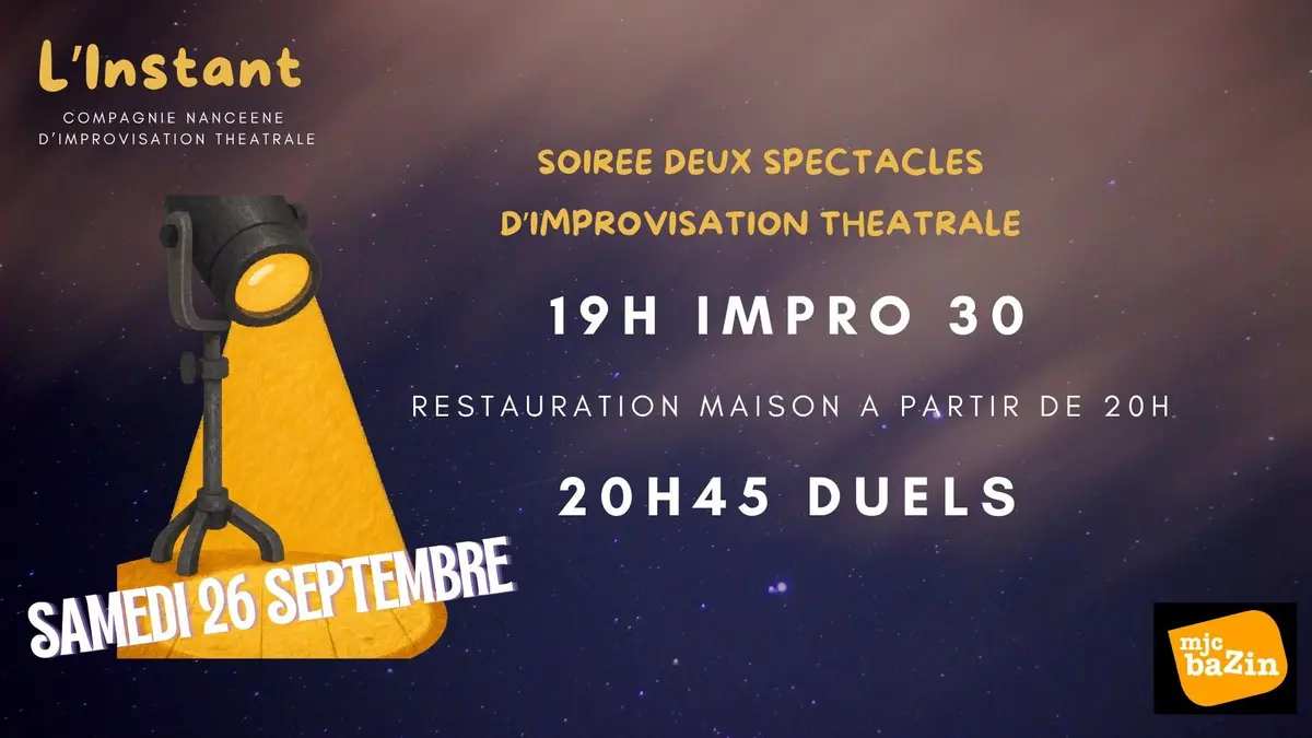 Soirée 2 spectacles - Théâtre d'improvisation