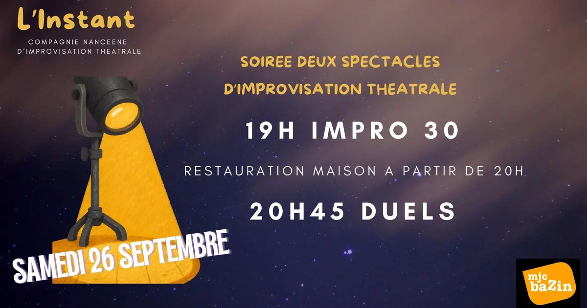 Soirée 2 spectacles - Théâtre d'improvisation