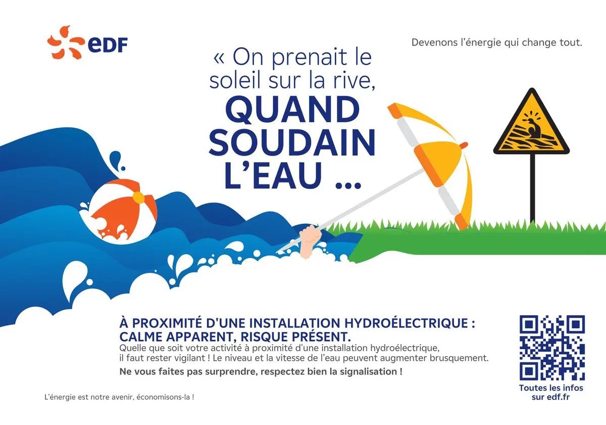 EDF appelle à la vigilance à proximité des lacs et des rivières