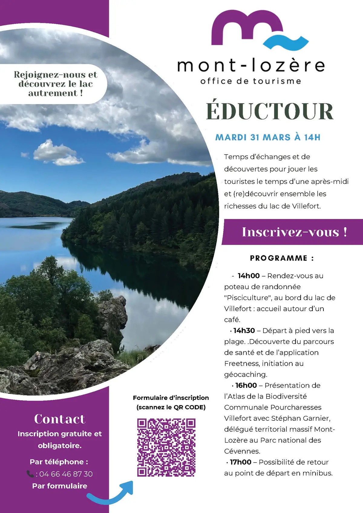 éductour Office De Tourisme Mont Lozère : Le Lac Autrement