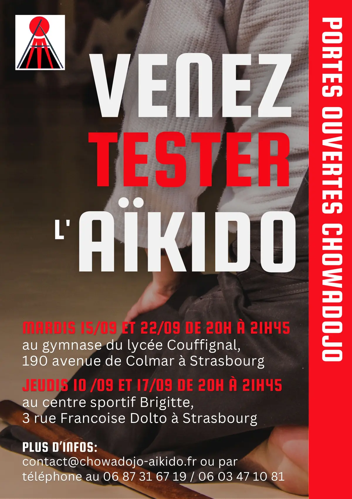 Venez tester l'Aïkido avec Chowadojo (Meinau)
