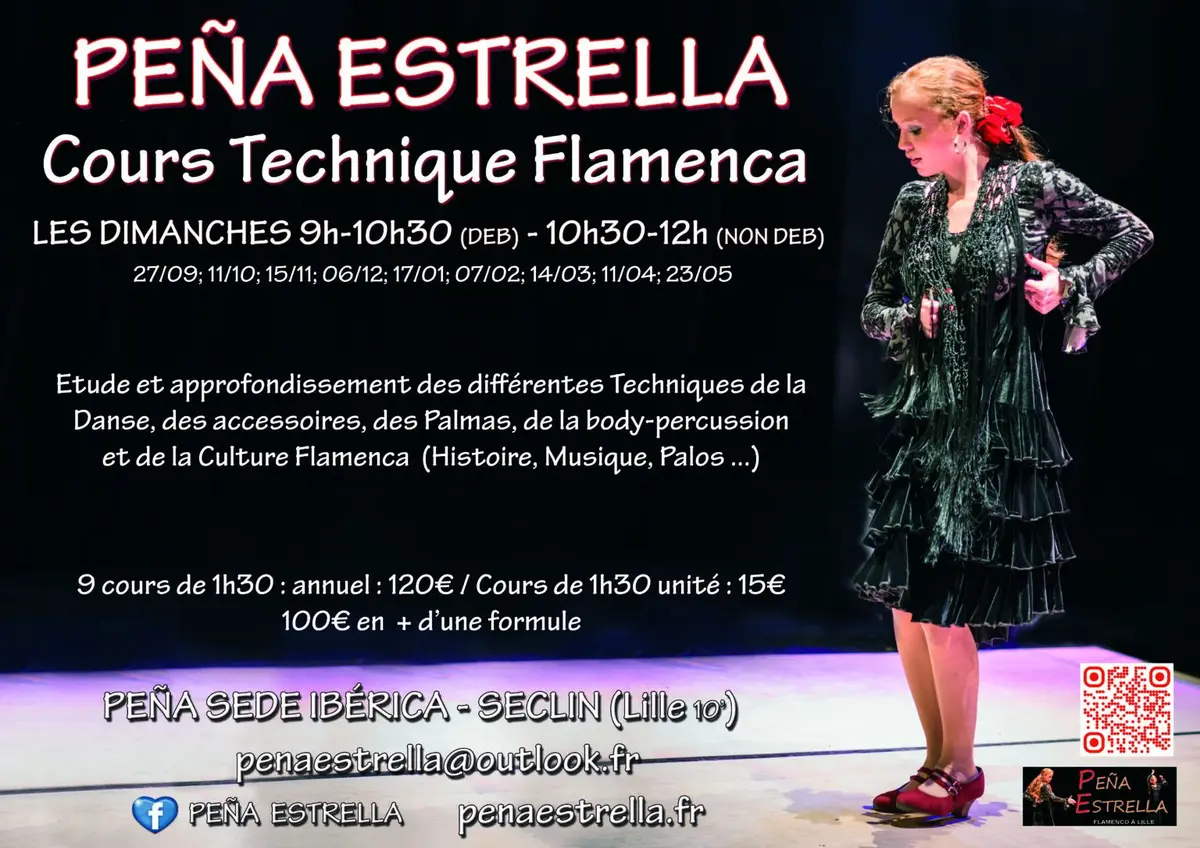 Cours de danse Flamenco Technique Ibérica Seclin Hauts de France