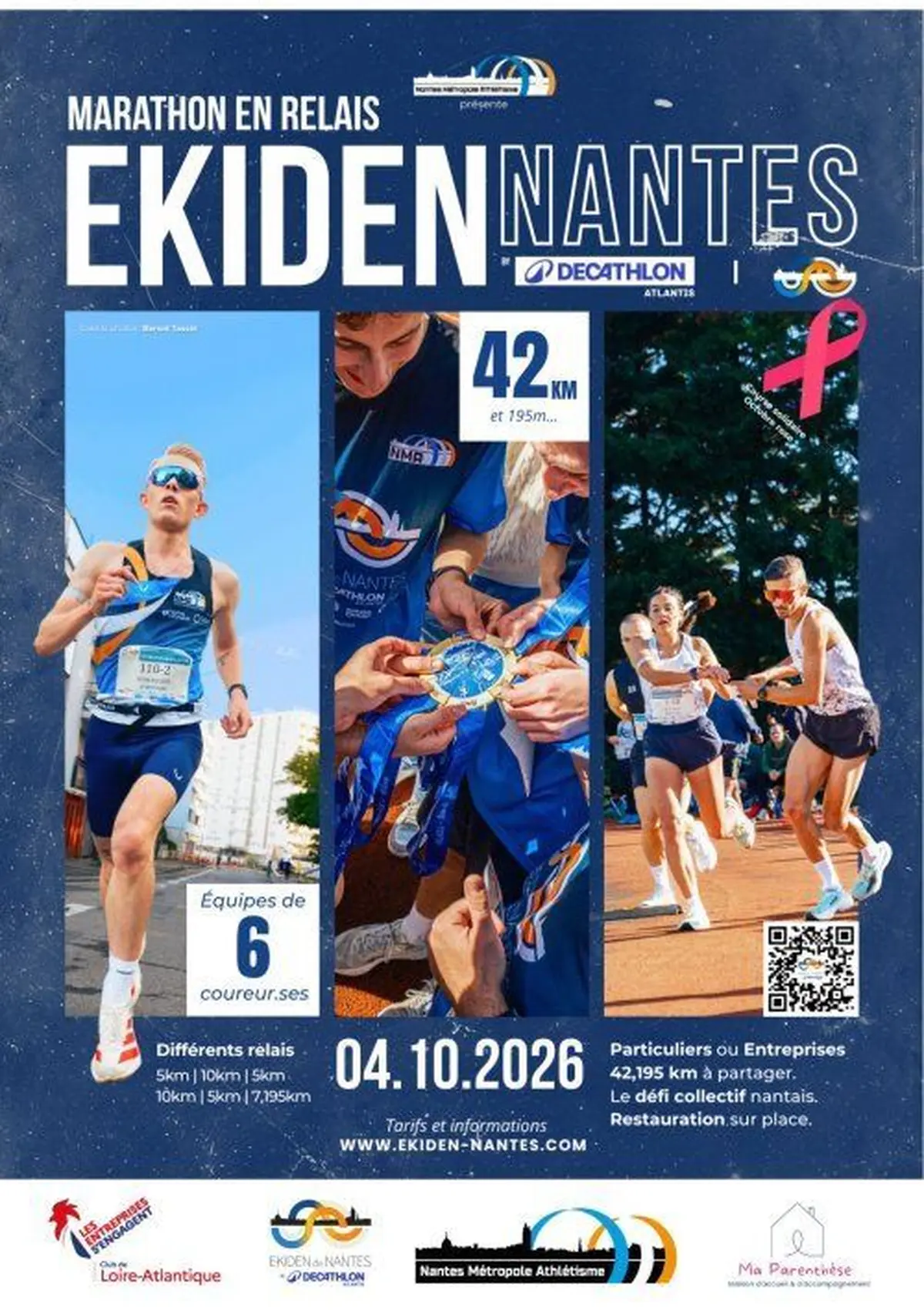 Ekiden de Nantes 2026 : courez un marathon en relais à 6 au Petit Port