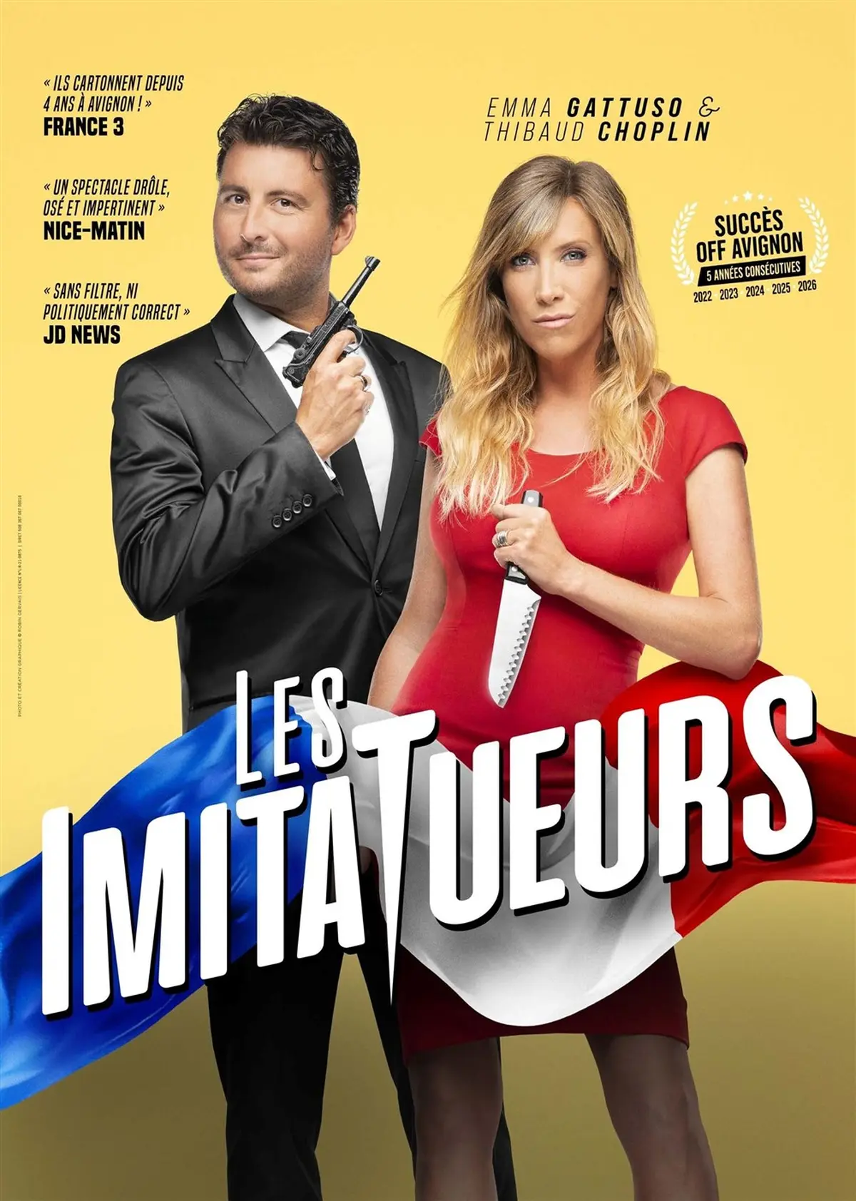 Emma Gattuso et Thibaud Choplin dans Les Imitatueurs