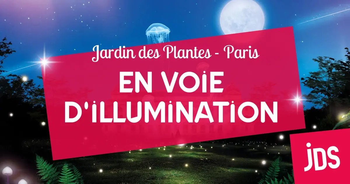 En voie d'illumination au Jardin des Plantes de Paris