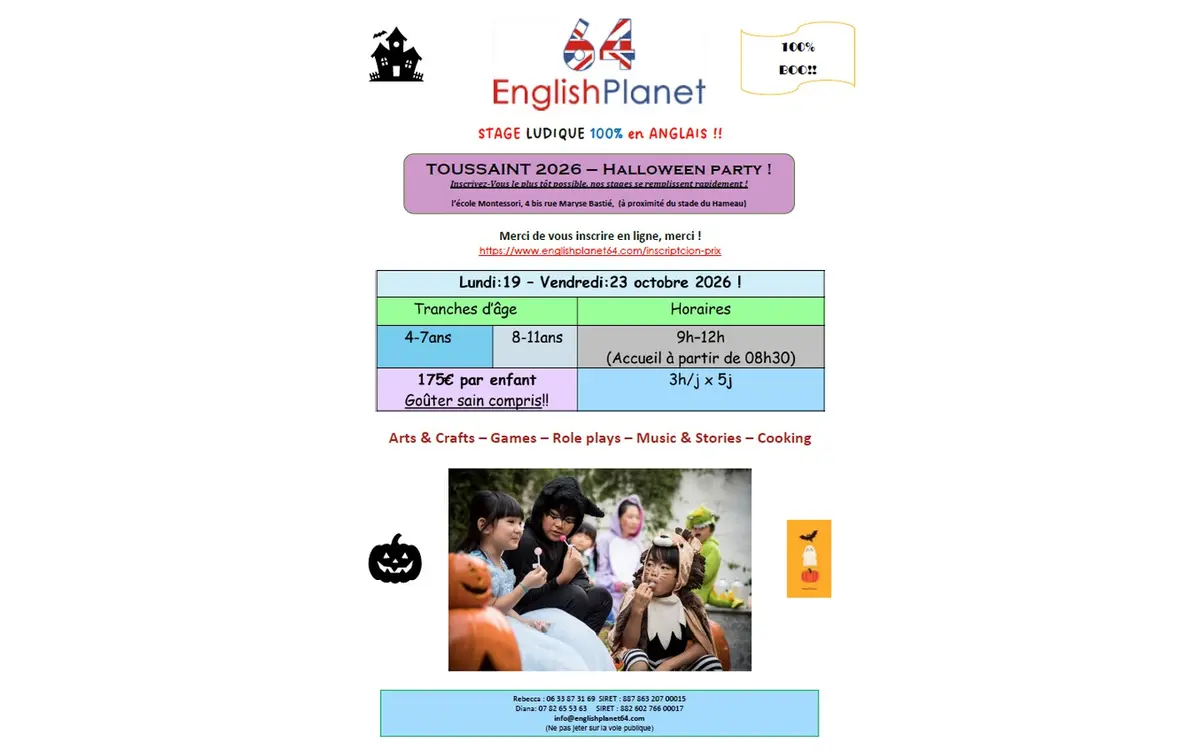 English Planet - Stage anglais Halloween party
