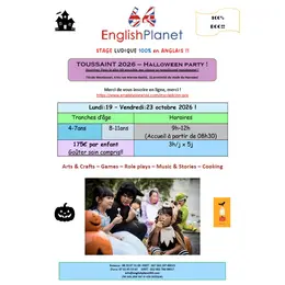 English Planet - Stage anglais Halloween party