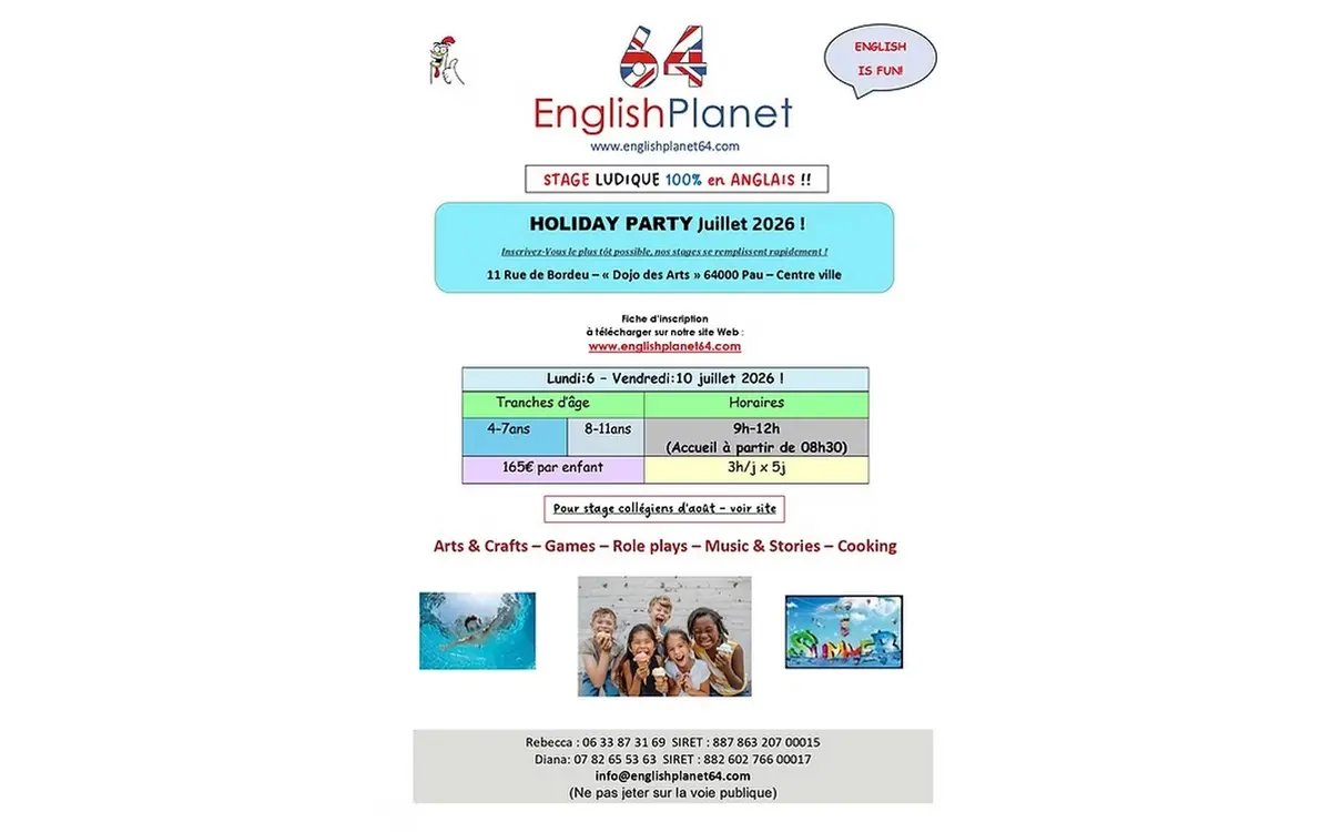 English Planet - Stage anglais Holiday party
