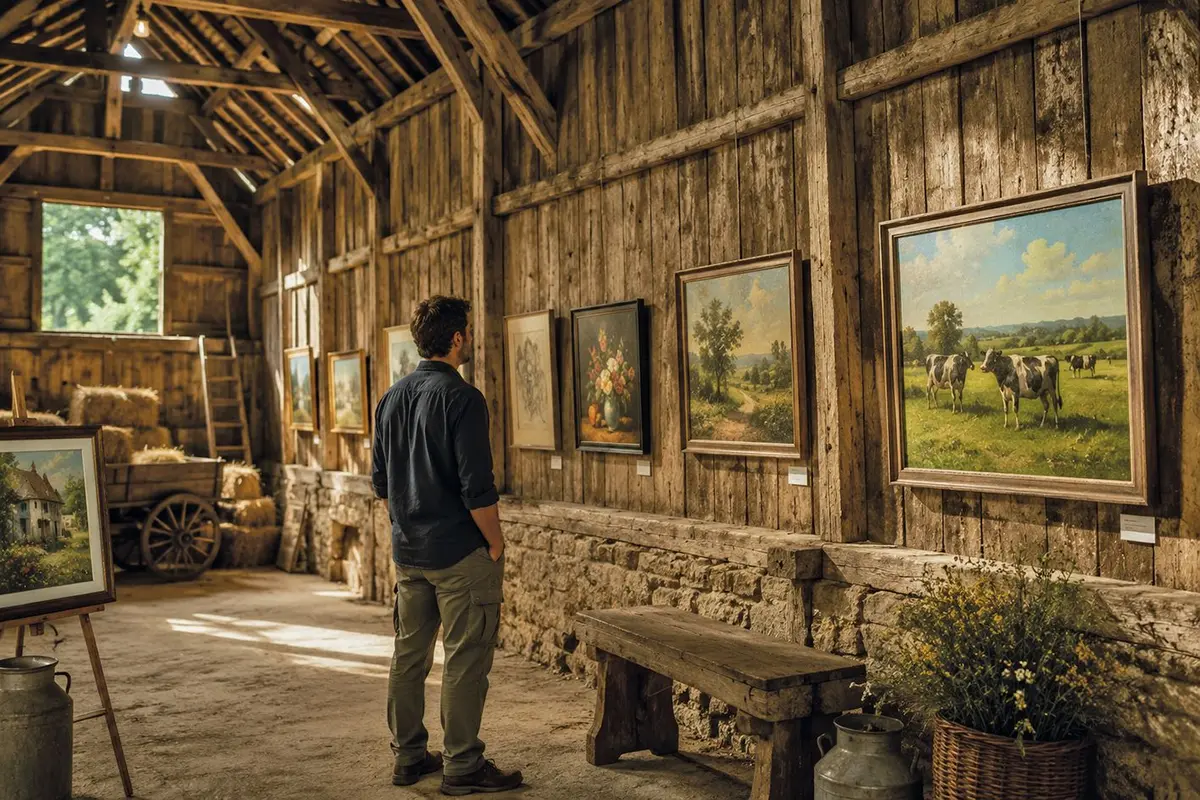 Engrangez de l'art : les granges du village comme galeries d'art