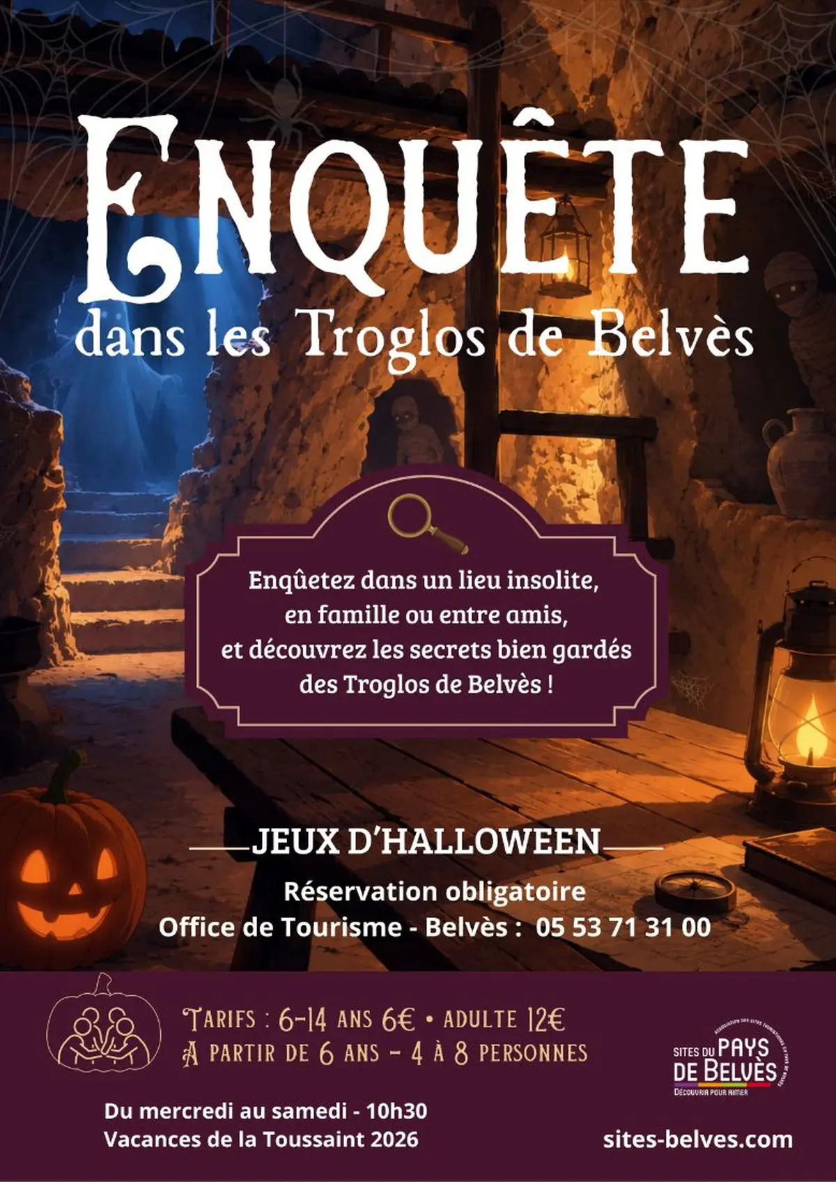 Enquête pour Halloween dans les Troglos de Belvès