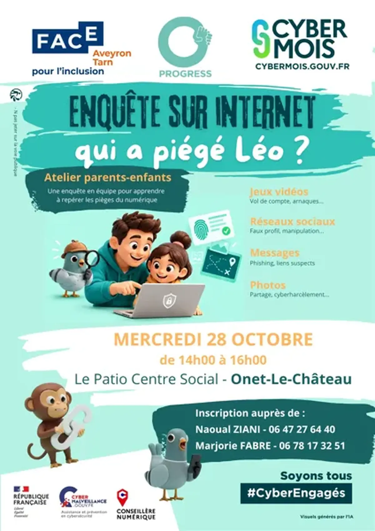 Enquête sur Internet : qui a piégé Léo ? Atelier numérique parents-enfants