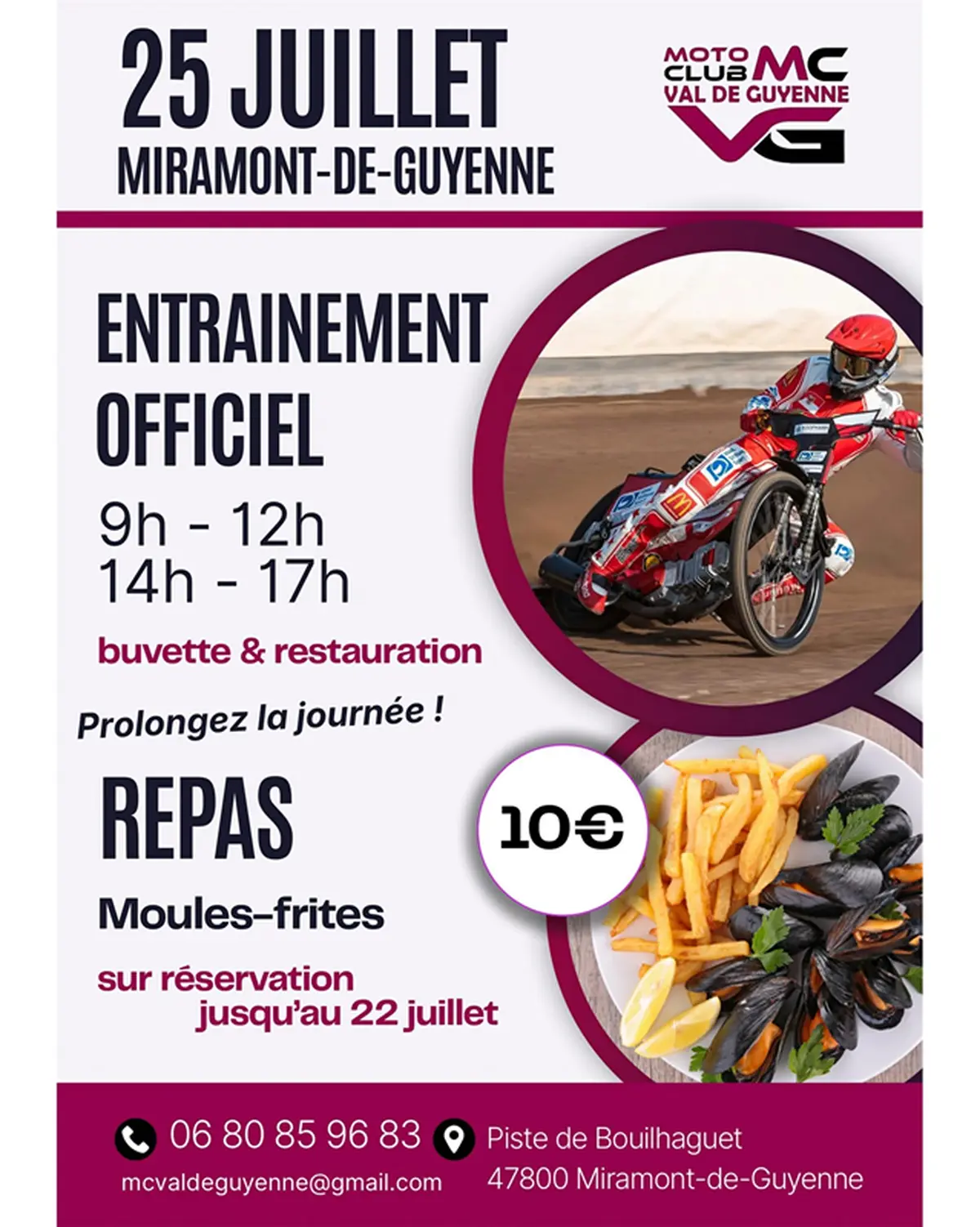 Entrainement officiel speedway