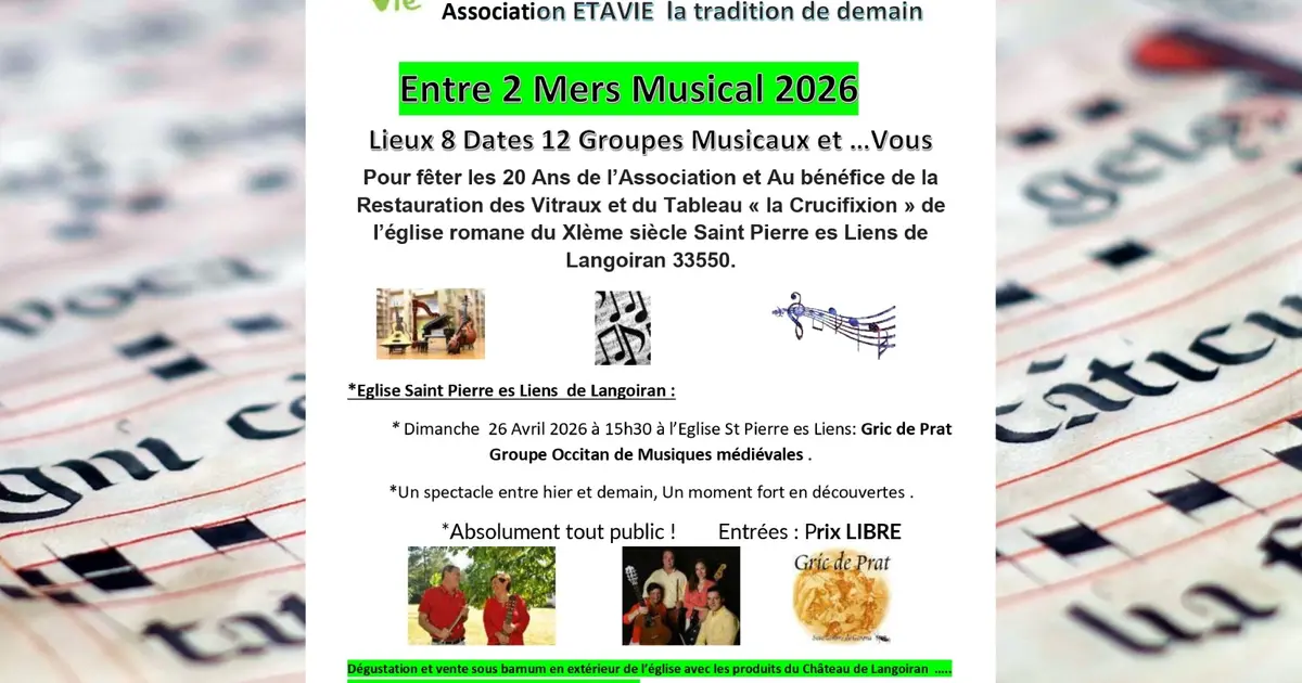 Entre 2 Mers Musical 2026