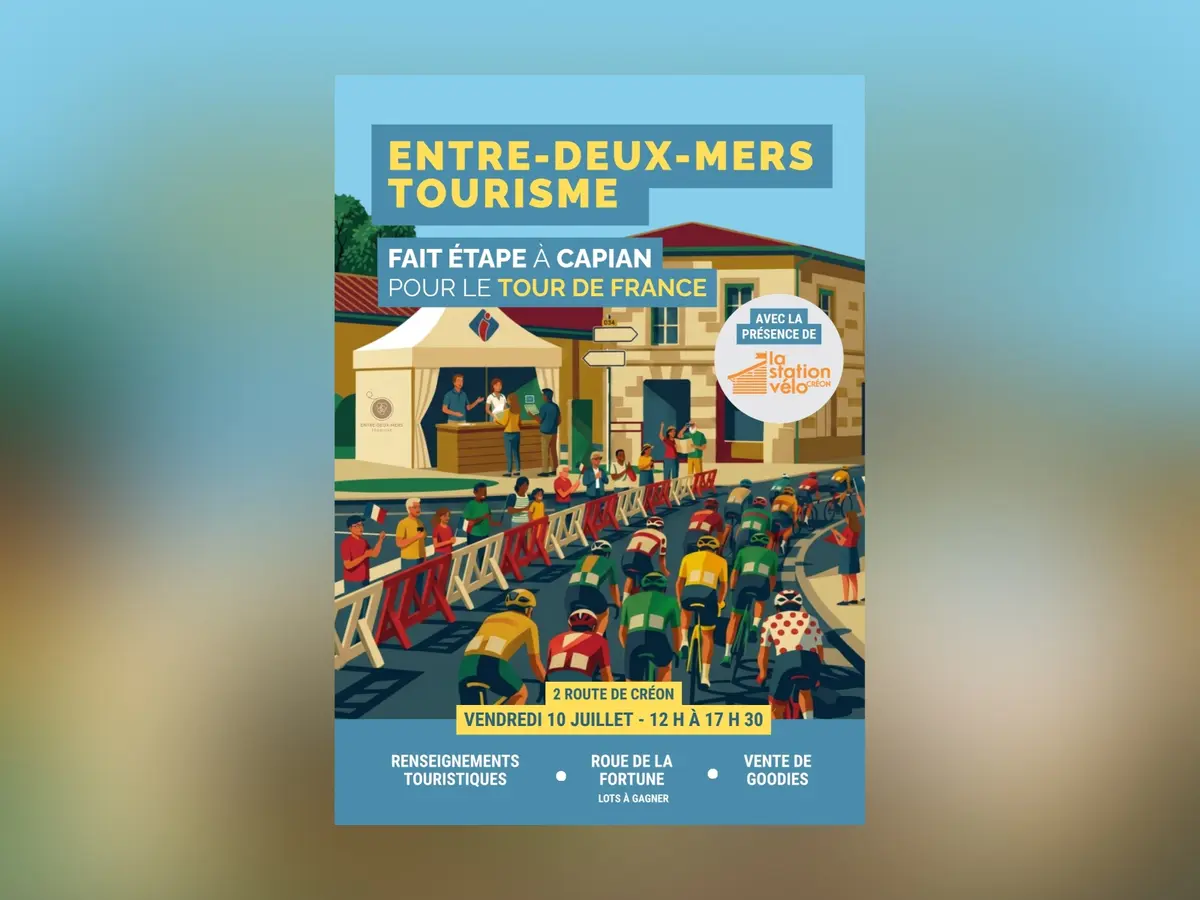 Entre-deux-Mers Tourisme fait étape à Capian pour le Tour de France