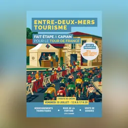 Entre-deux-Mers Tourisme fait étape à Capian pour le Tour de France
