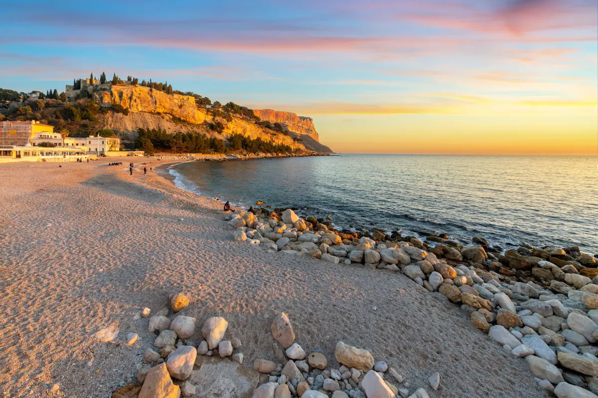 La plage de la Grande Mer à Cassis