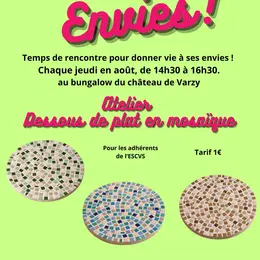 Envies ! Atelier dessous de plat en mosaïque