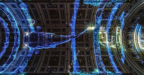 Eonarium FLOW : un spectacle lumineux immersif au Palais de la Bourse