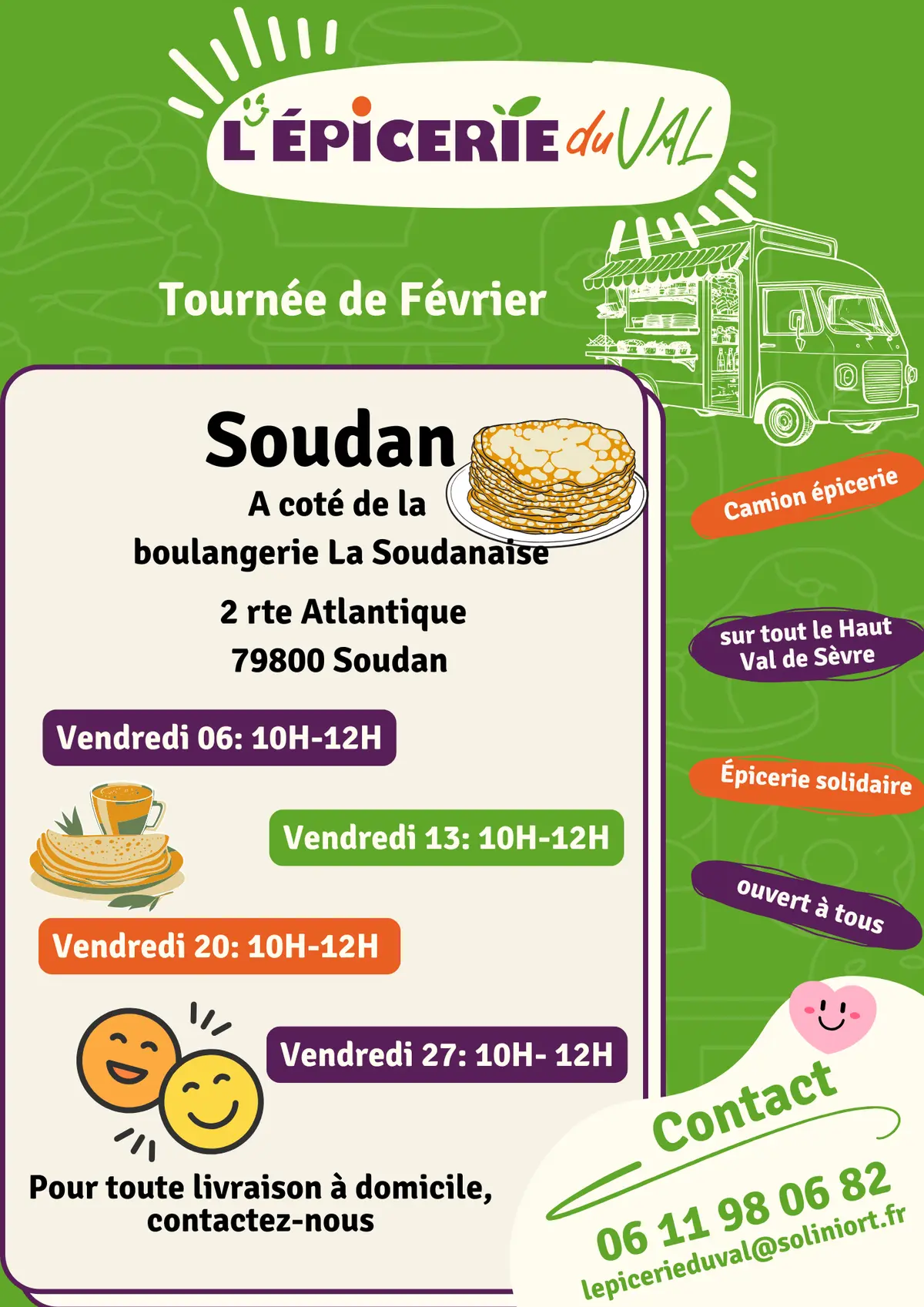Epicerie du Val : tournée de février Soudan