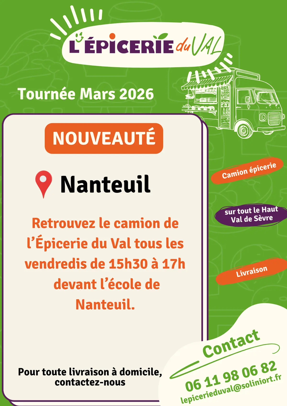 Epicerie du Val - Tournée de mars à Nanteuil