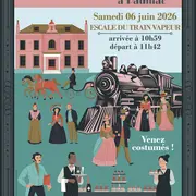Escale du train à vapeur de Soulac 1900 à Pauillac
