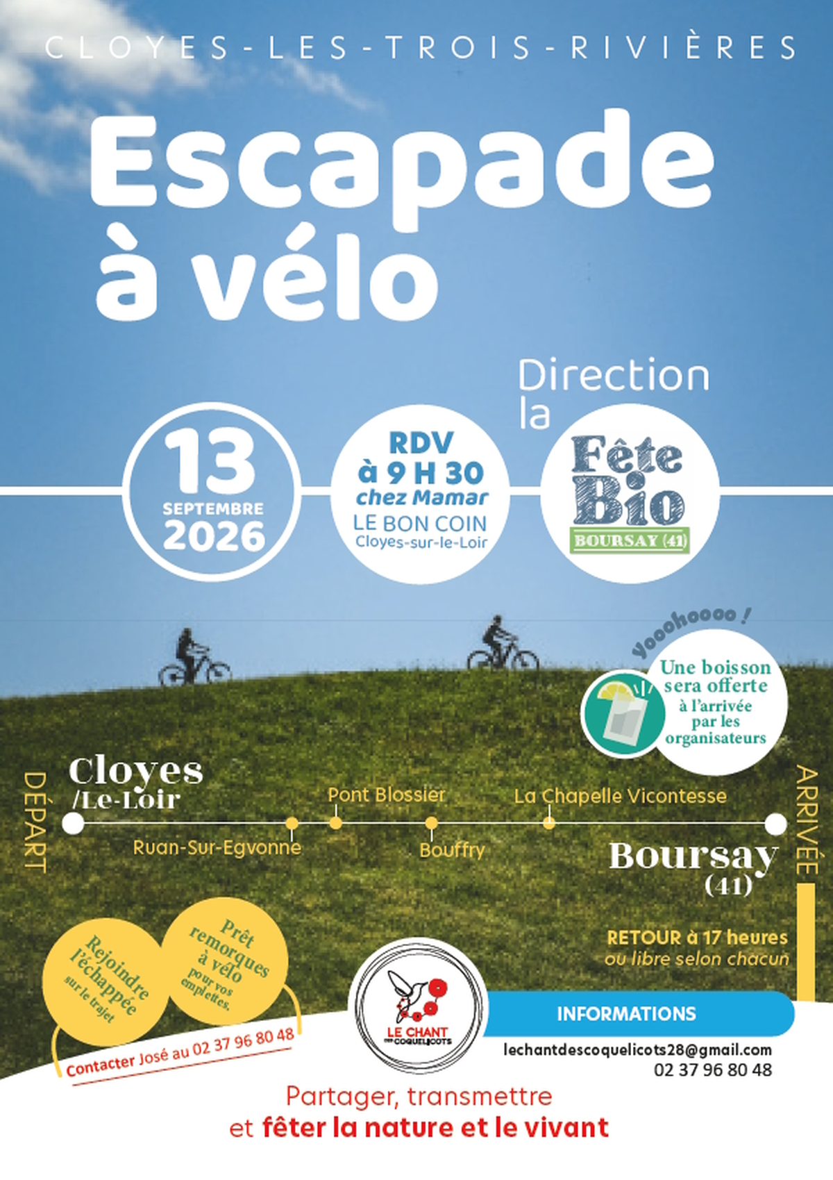 Escapade à vélo vers la Fête Bio de Boursay