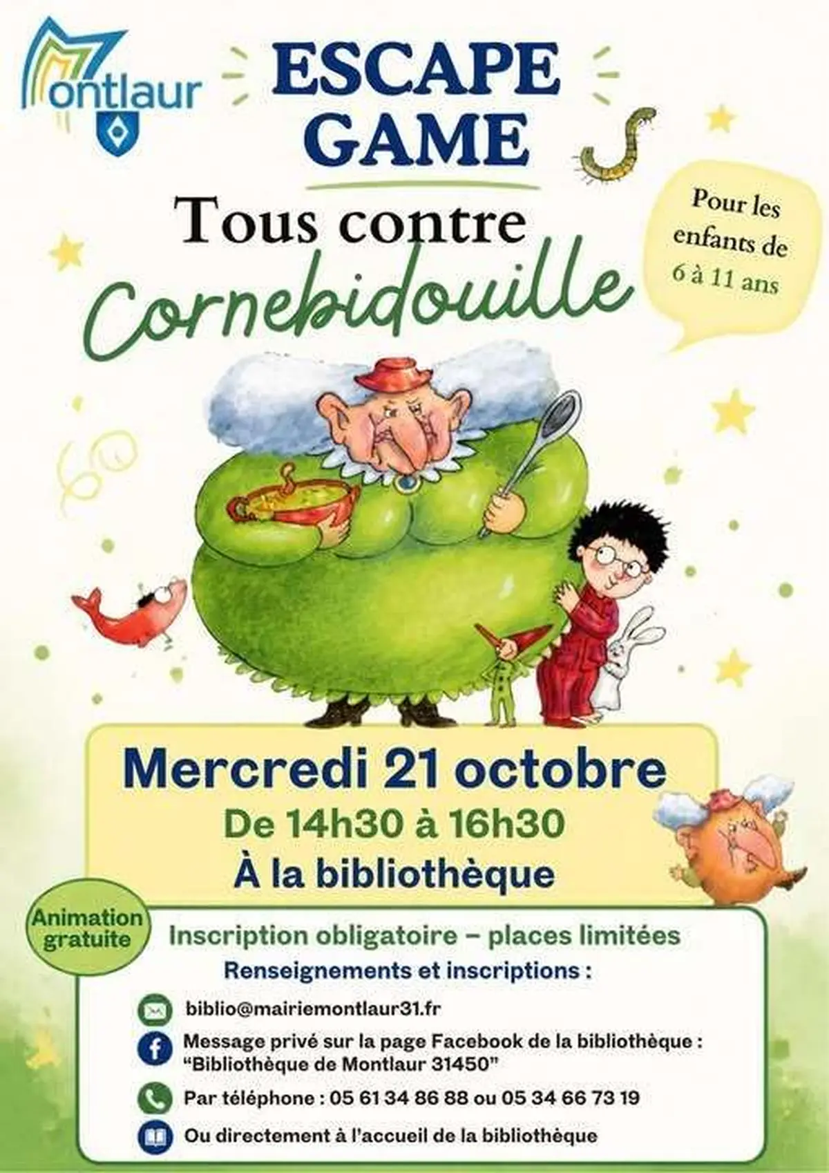 Escape Game à La Bibliothèque De Montlaur : Tous Contre Cornebidouille !