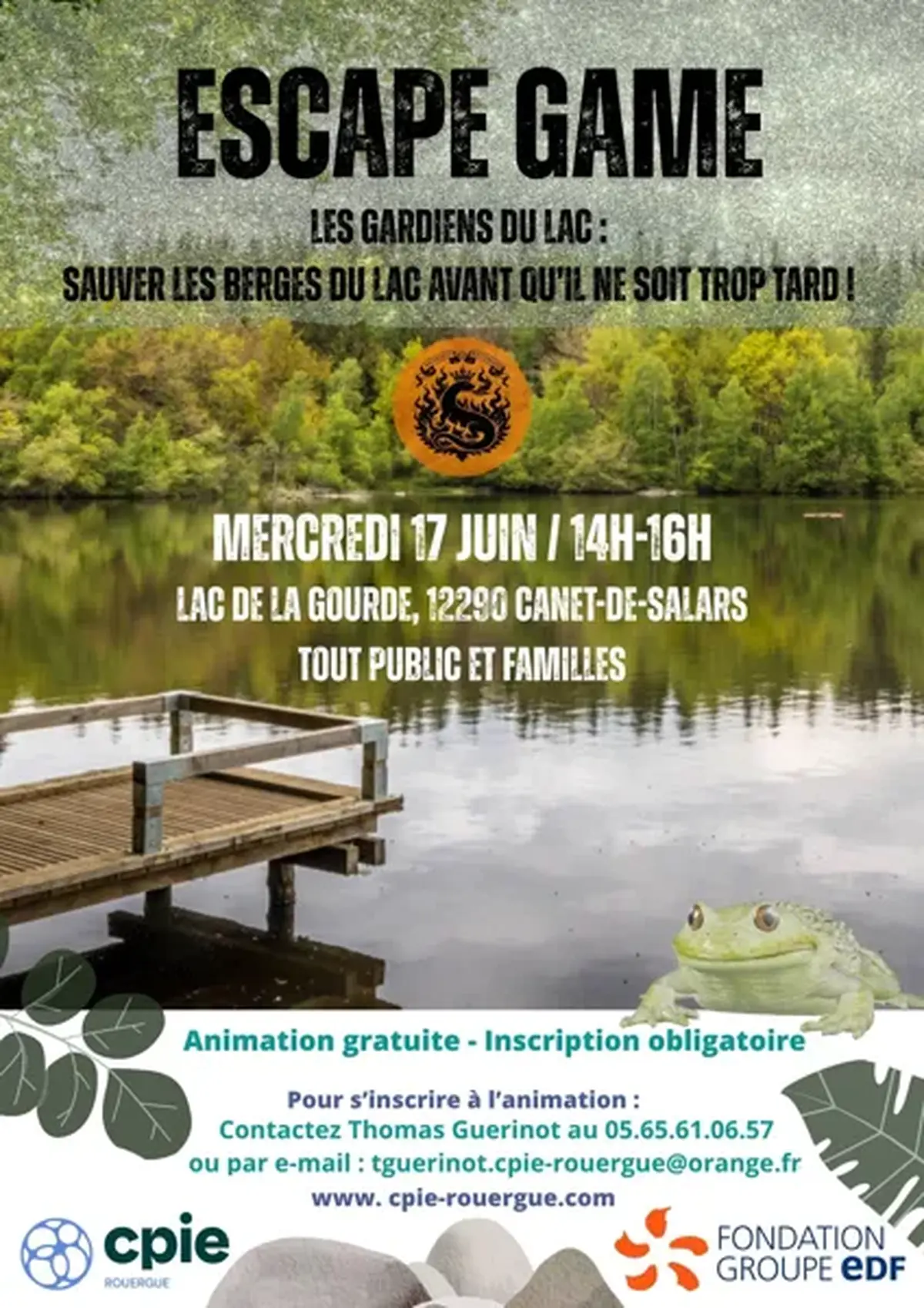 Escape game au lac de la Gourde
