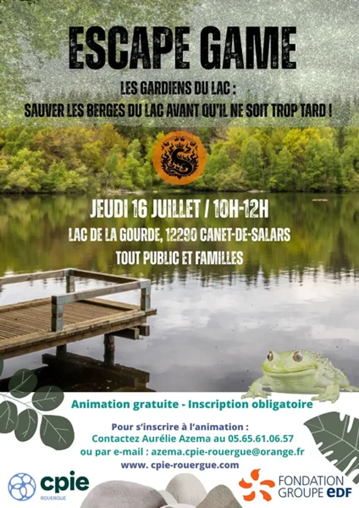 Escape game au lac de la Gourde