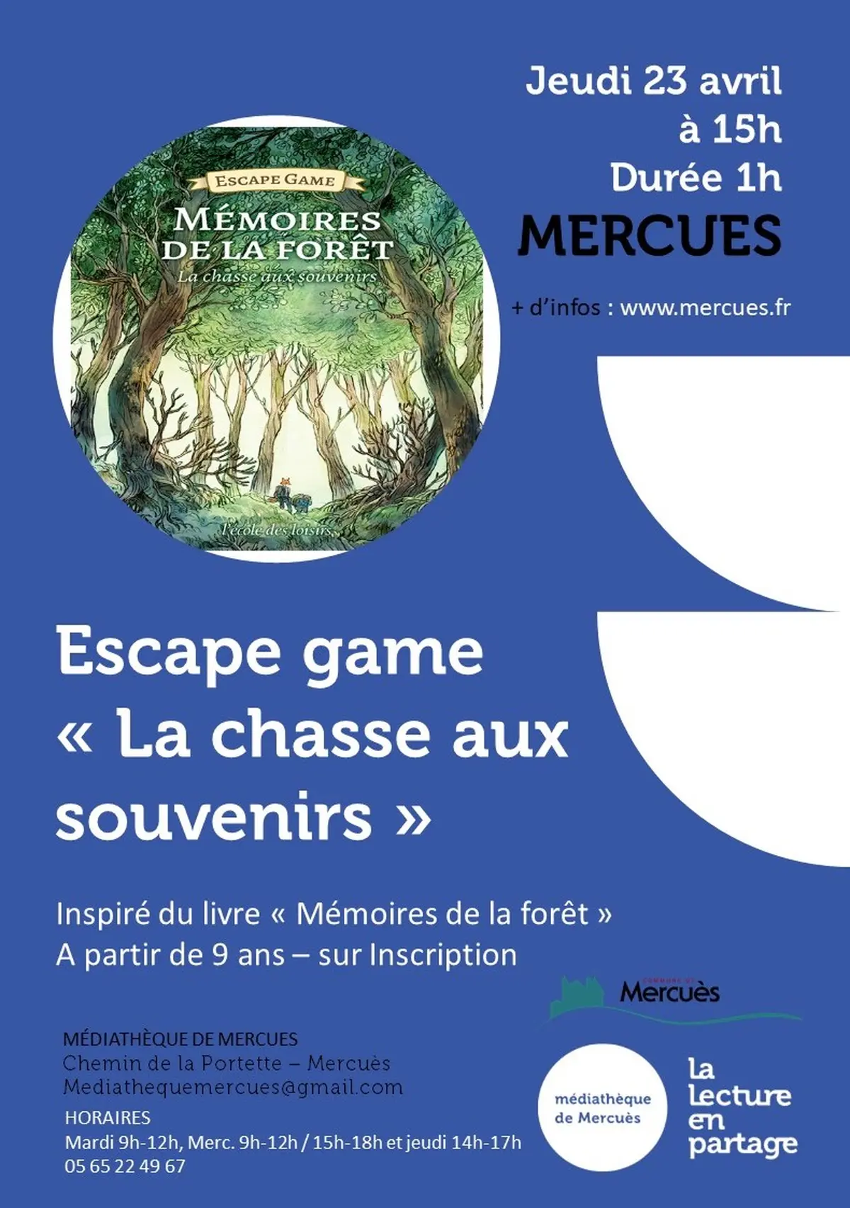 Escape Game La chasse aux souvenirs à la Médiathèque de Mercuès