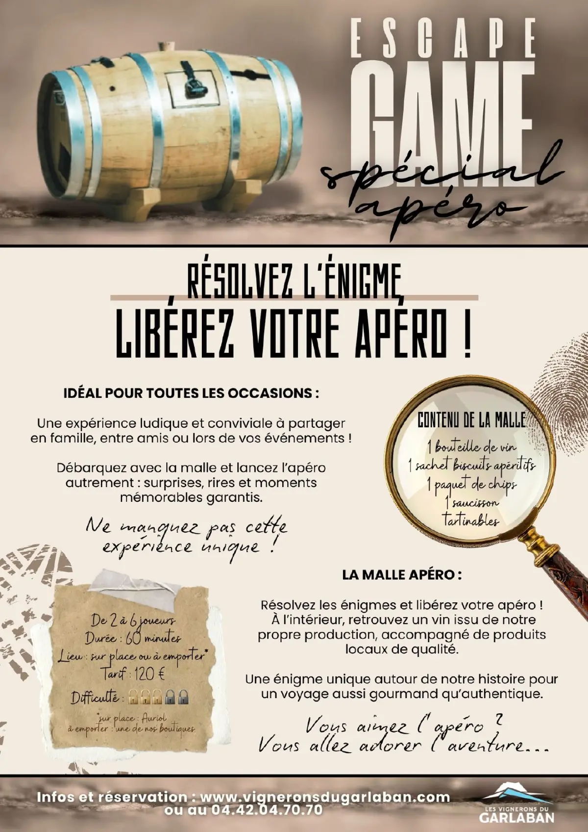 Escape Game libérez votre apéro
