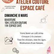 Espace café et atelier couture au 3ème Lieu