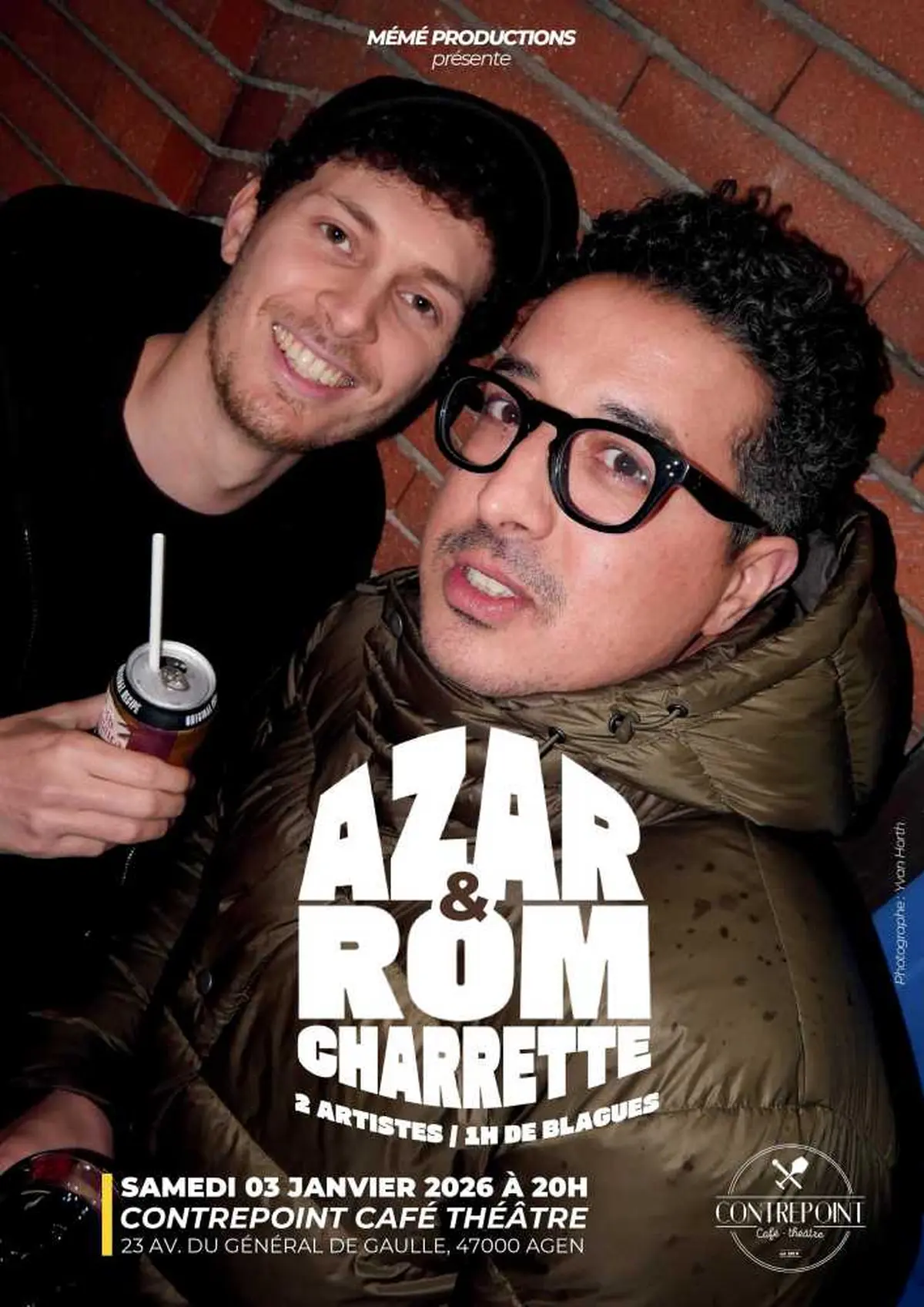 Espace Comedy Club : Azar & Rom Charrette